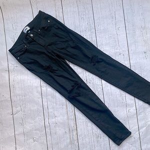 PAIGE • verdugo black distressed skinny jeans